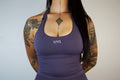 Impact Halter Top- Mushroom Grey