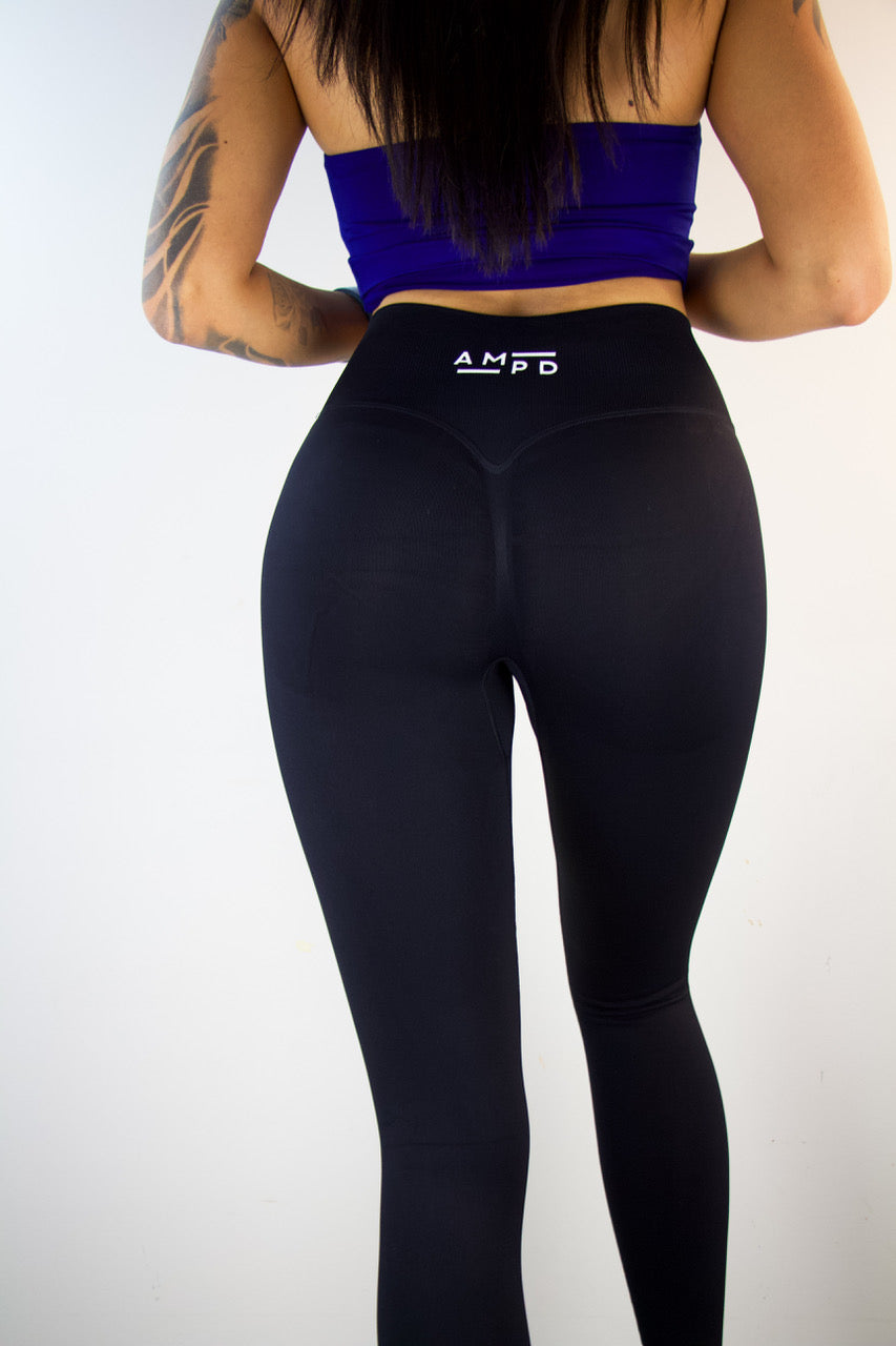 Dynamic Contour Leggings (High Waisted) - Black