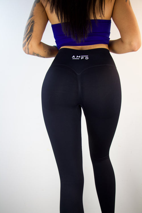 Dynamic Contour Leggings (High Waisted) - Black