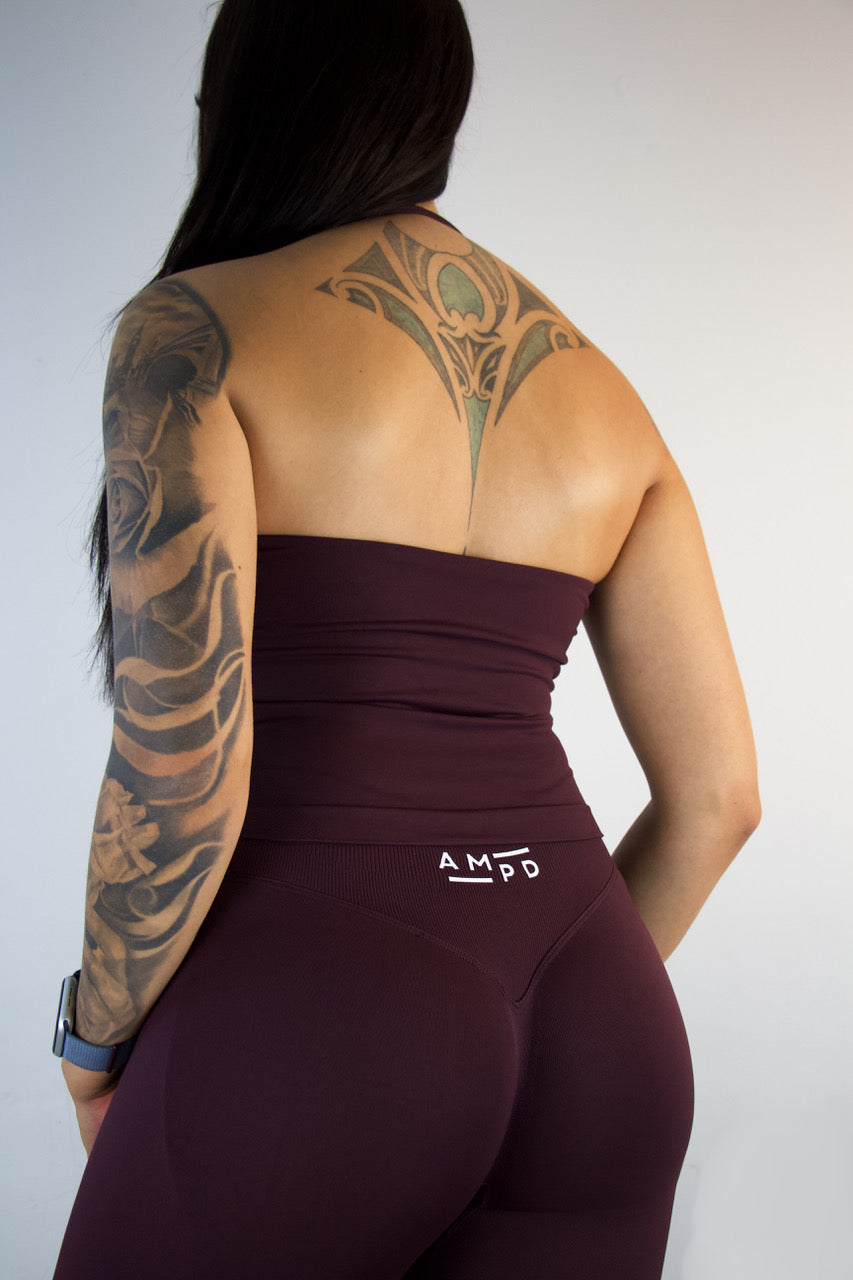 Impact Halter Top- Dark Coffee