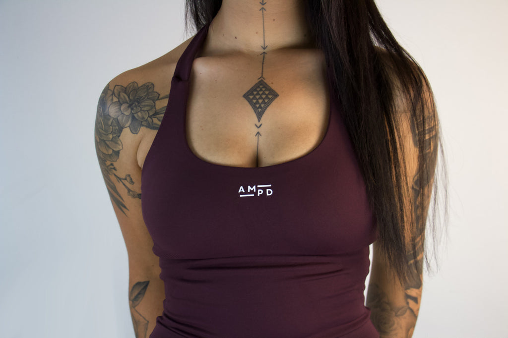 Impact Halter Top- Dark Coffee