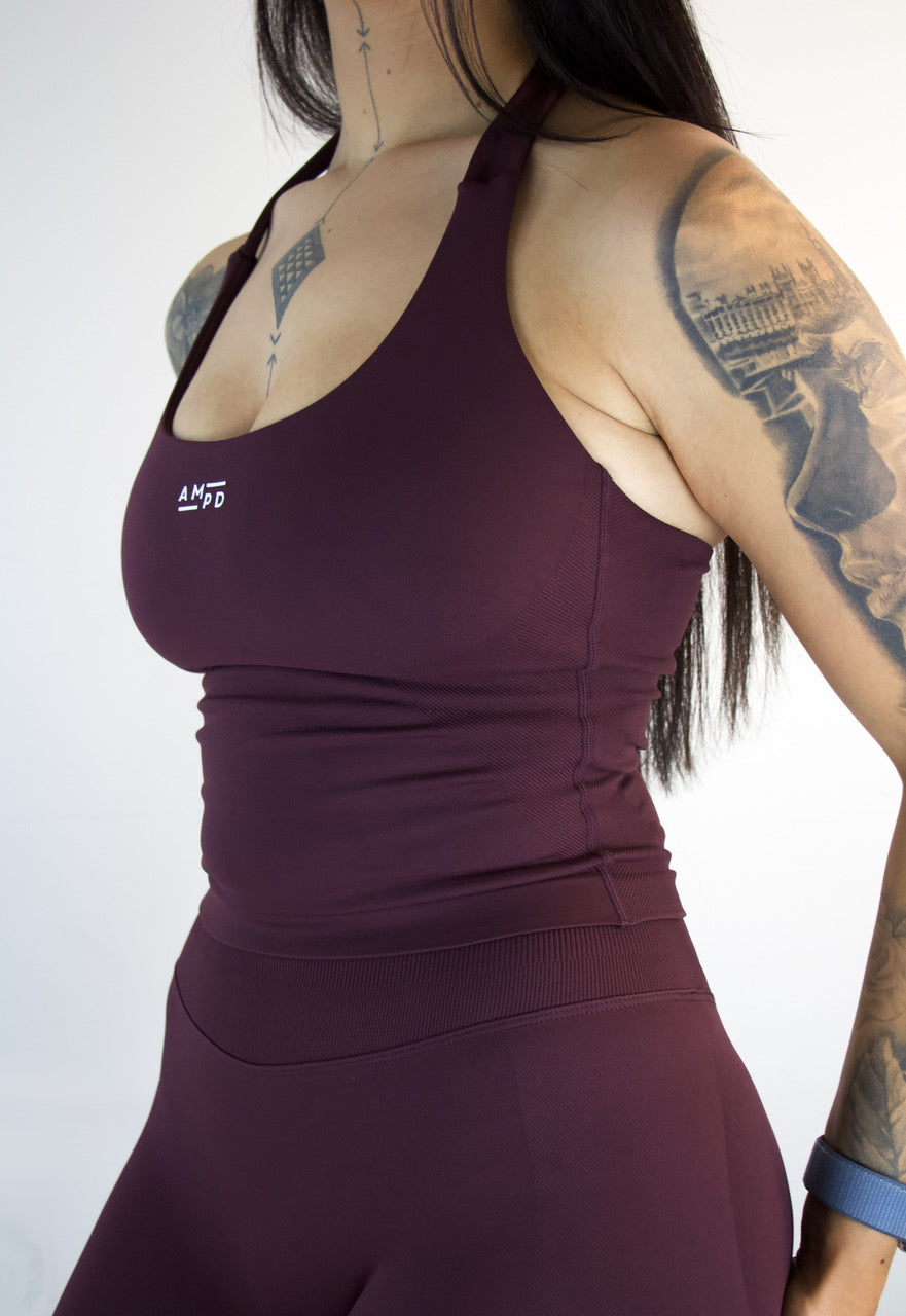 Impact Halter Top- Dark Coffee