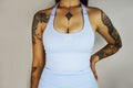 Impact Halter Top- Ice Blue