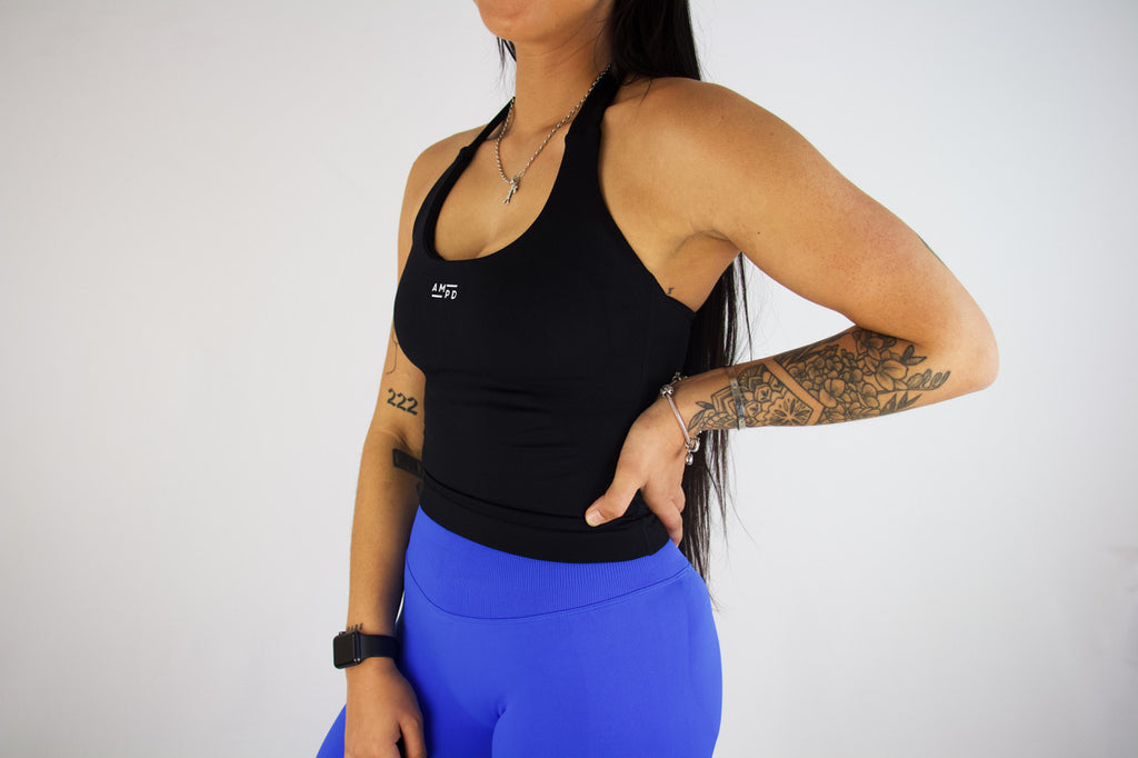 Impact Halter Top- Black