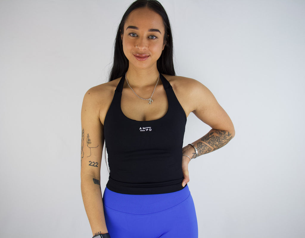 Impact Halter Top- Black