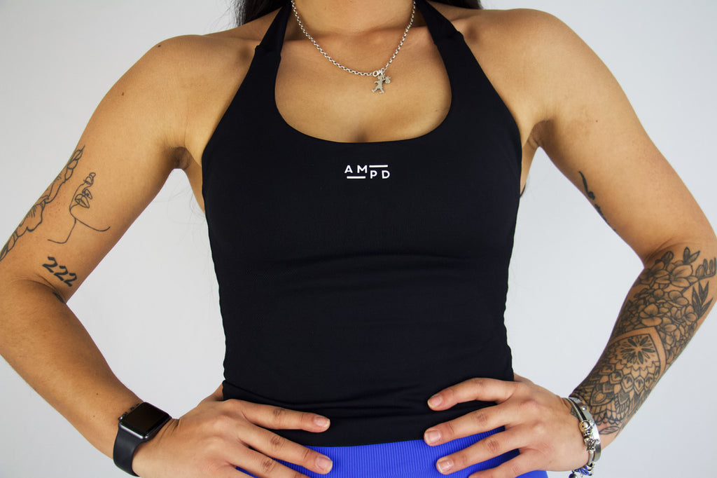 Impact Halter Top- Black
