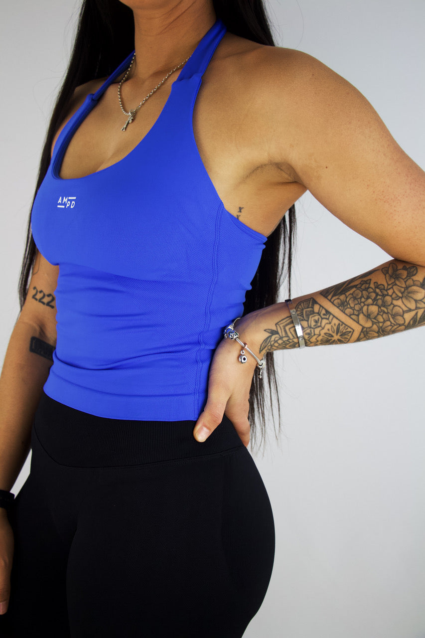 Impact Halter Top- Electric Blue