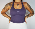 Impact Halter Top- Mushroom Gray