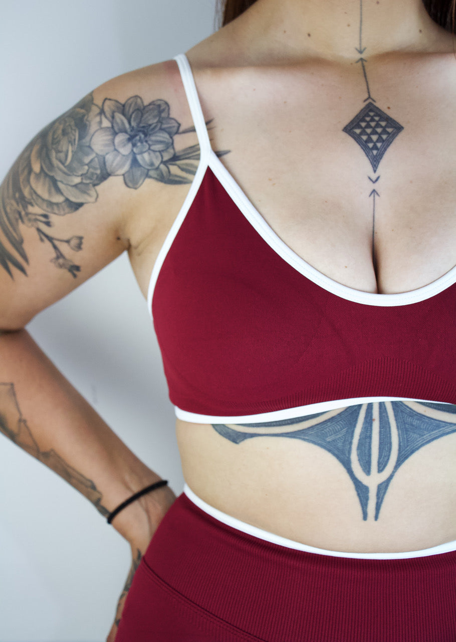 Revive Sports Bra- Maroon