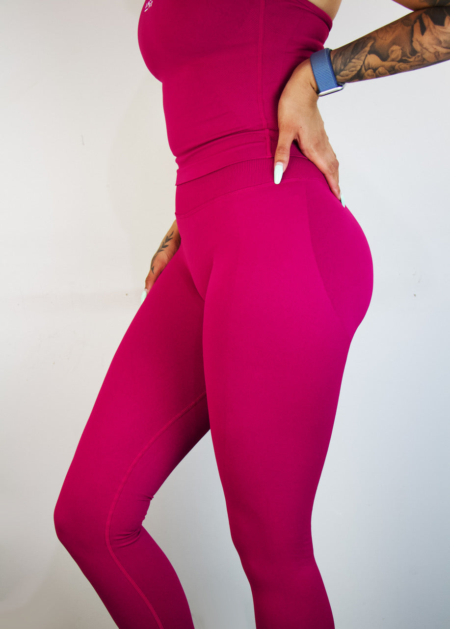 Dynamic Leggings- Berry Red