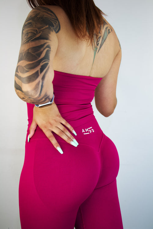 Dynamic Leggings- Berry Red