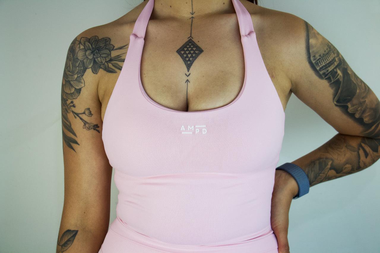 Impact Halter Top- Pink