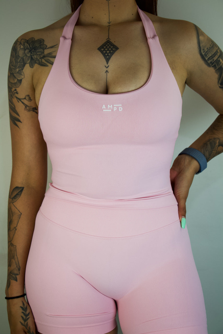 Impact Halter Top- Pink